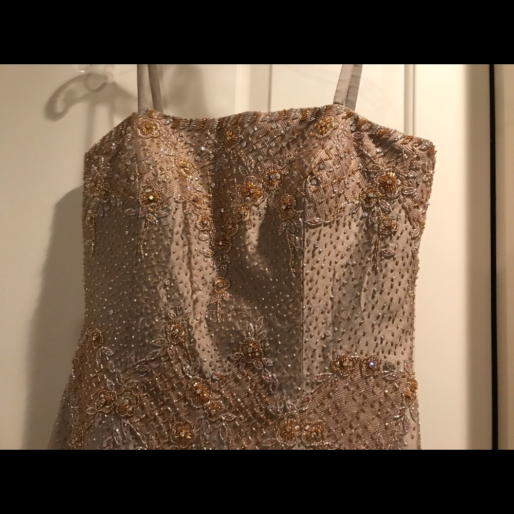 Taupe T-strap Gown